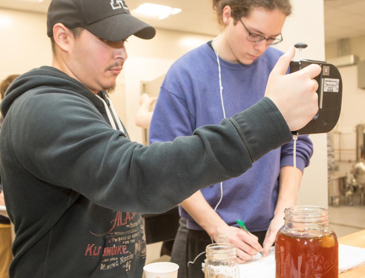 Students making kombucha