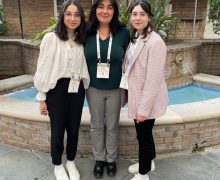 Masa Al Horani, Dr. Petia Bobadova and Seleen Al Horani at the American Chemical Society's Spring 2024 Meeting in New Orleans, LA. Photo submitted